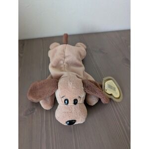 Ty Beanie Babies Bones the Dog Plush Tan Brown Hound Puppy Stuffed Toy Sensory